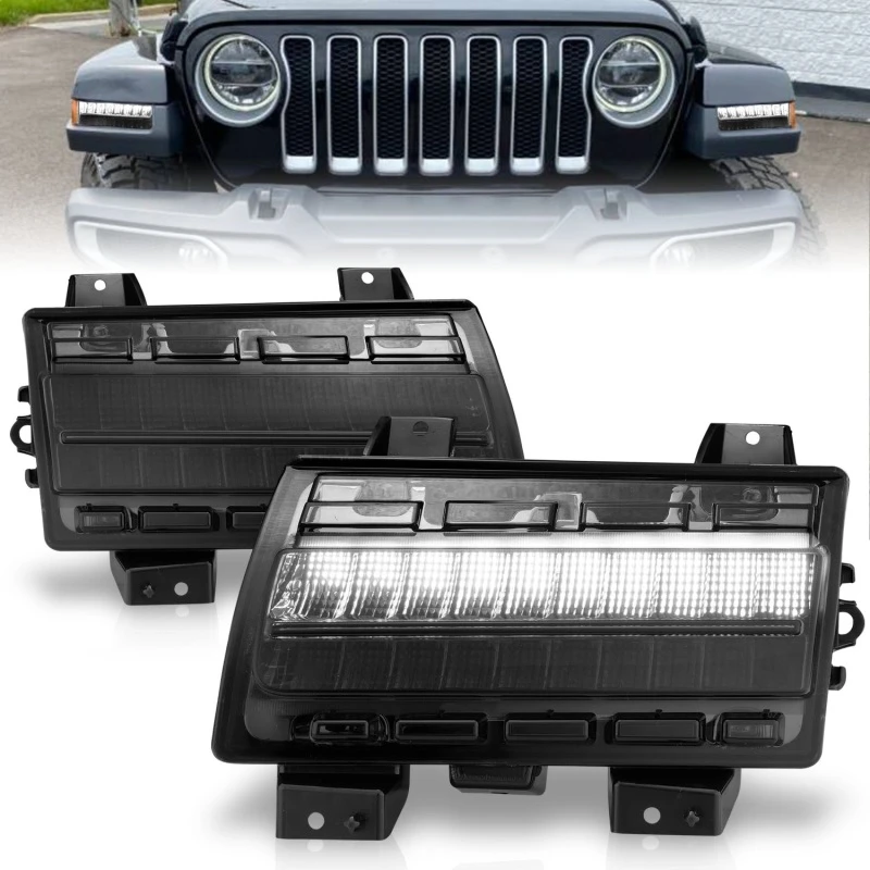 ANZO Wrangler 18-21/Gladiator 20+ LED-Seitenmarkierungsleuchten Rauch mit sequenzieller Signalisierung