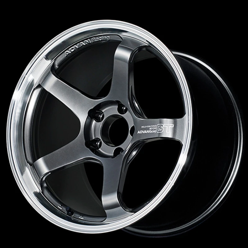 Advan GT Beyond 17x8.0 +45 5x114.3 Machined Hyper Platinum Black