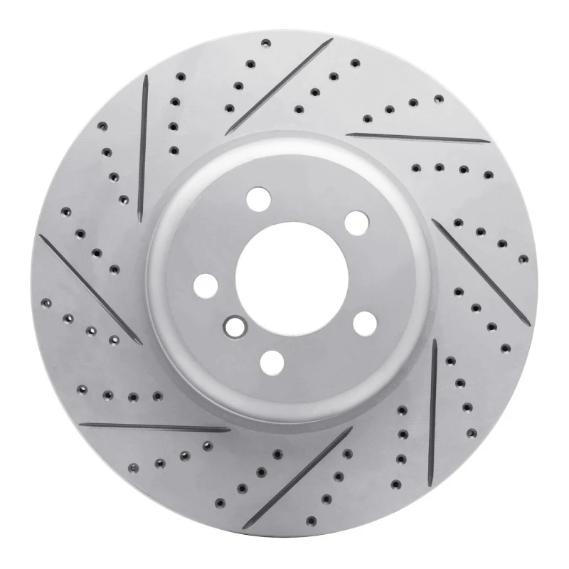 DFC 13-20 BMW ActiveHybrid 3 Front Left Drilled & Slotted Geoperformance Rotor
