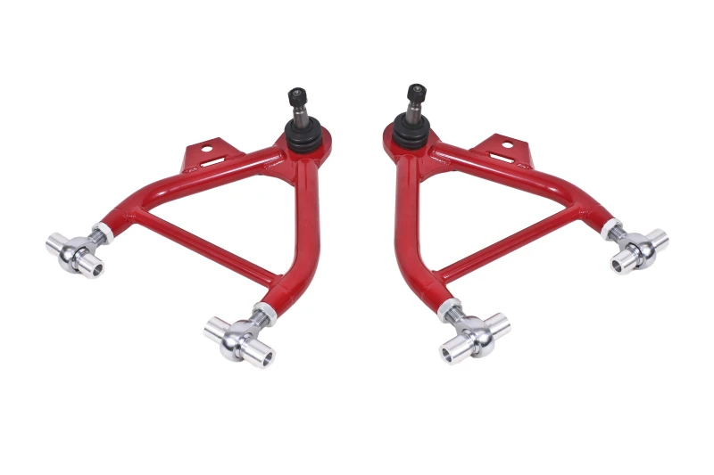 BMR 79-93 Fox Mustang Lower A-Arms (Coilover Only) w/ Adj. Rod End and Tall Ball Joint - Red