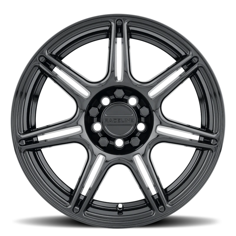Raceline 148B Apex 16x7in / 5X100 / 5X114.3 BP / 40mm Offset / 72.62mm Bore - Gloss Black