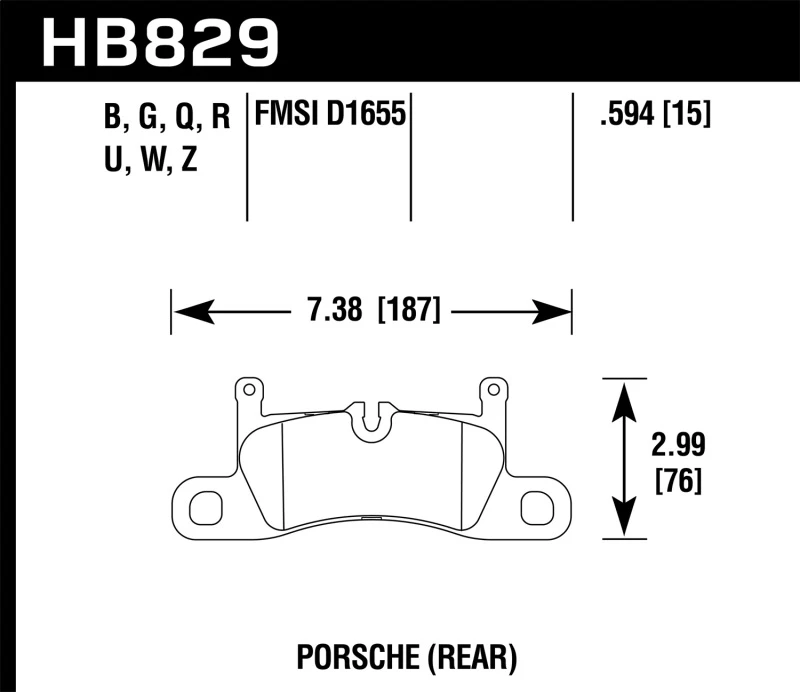 Hawk 12-17 Porsche 911 Hochleistungs-Keramik-Straßen-Bremse Beläge hinten
