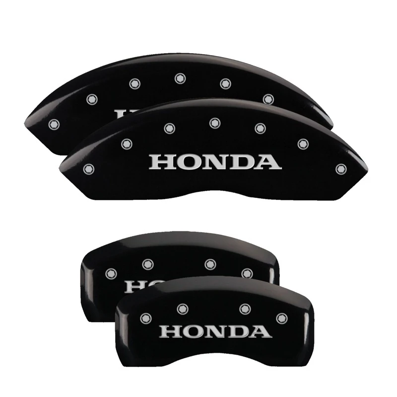 MGP 4 Bremse Caliper Abdeckungen Gravur Vorne & Hinten Honda Schwarz silber