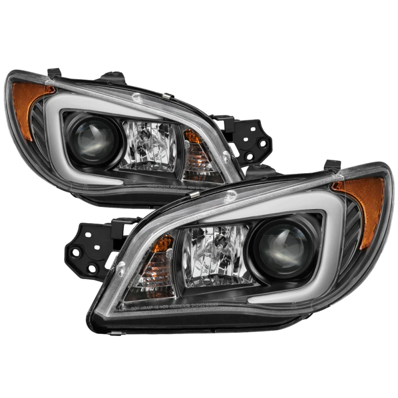 Spyder for Subaru WRX 2006-2007 Projector Headlights - Halogen Only - Black PRO-YD-SWRX06-LBDRL-BK