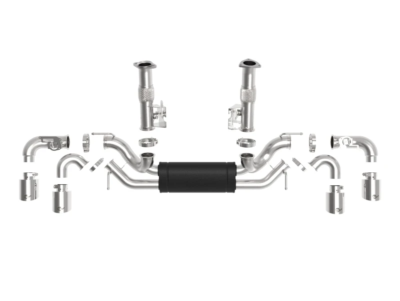 aFe MACH Force-Xp 3 Zoll auf 2-1/2 Zoll 304SS Kat-Back 2020 Chevy Corvette (C8) 6.2L - Polierter Tipp