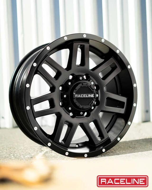 Raceline 931B Injector 16x8in / 8x165.1 BP / 0mm Offset / 125.2mm Bore - Satin Black Wheel