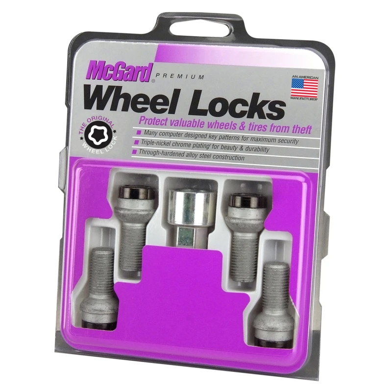 mcgard_28318-679400f11b9db McGard Wheel Lock Bolt Set - 4pk. (Radius Seat) M14X1.5 / 17mm Hex / 26.7mm Shank Length - Black