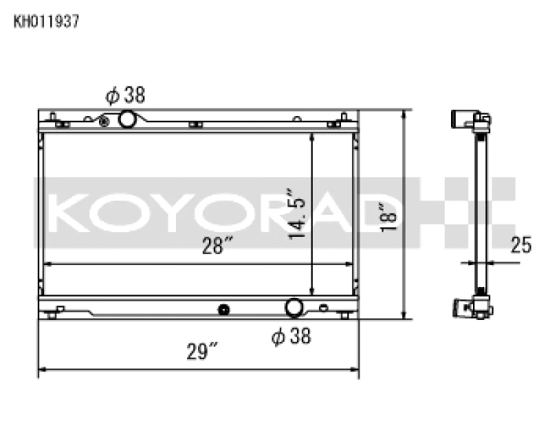 koyo_KH011937-68c9d0a64025f Koyo All-Aluminum-Radiator für 2006–2013 Lexus IS250 / IS350