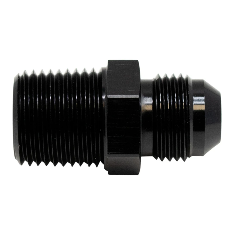 DeatschWerks 8AN-Männliches Flare auf 1/2-Zoll-Männliches NPT-Adapter - Anodisiert Mattschwarz