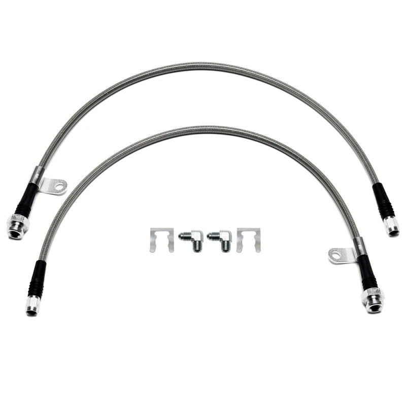 Wilwood 23in OAL Flexline M10x1.0 Hose to -3 w/ Bracket