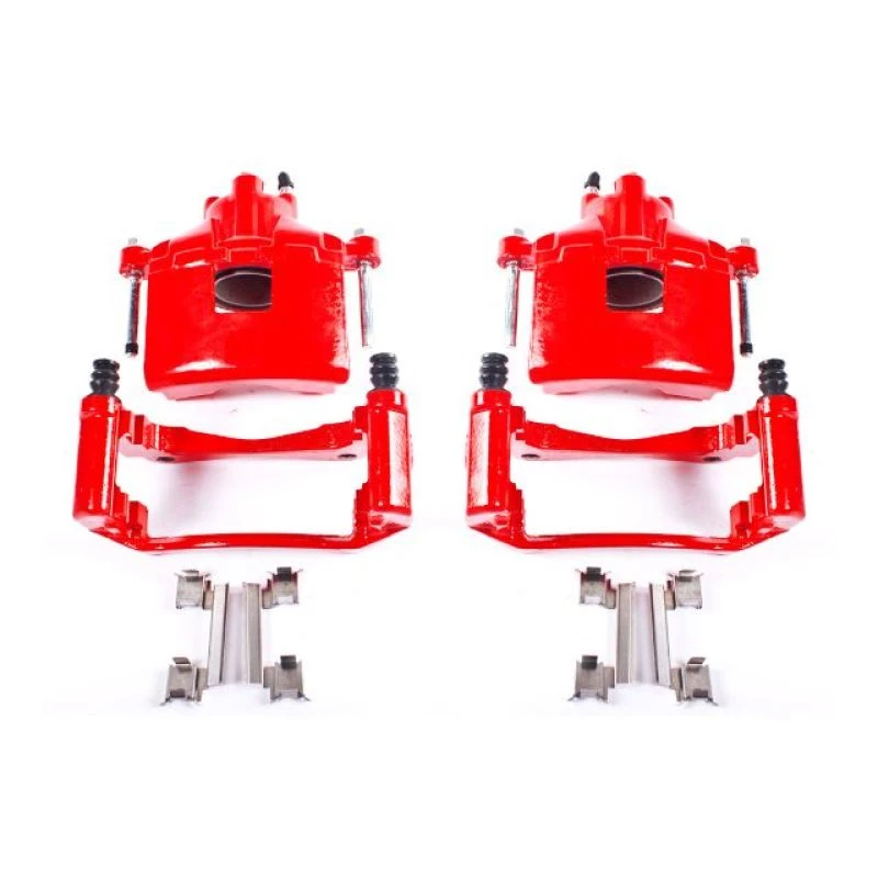 Power Stop 2004 Pontiac Grand Prix Front Red Calipers w/Brackets - Pair