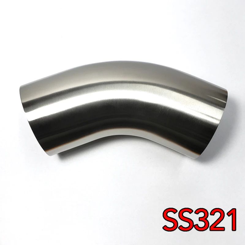 stainless-bros_701-03826-4100-6794d97e547ff Stainless Bros 1.88in SS321 45 Deg Mandrel Bend Elbow - 1.5D Radius 16GA/.065in Wall (Leg)