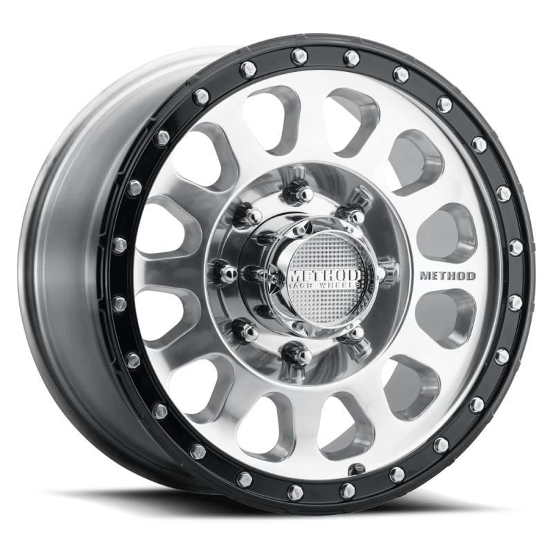 Method MR315 18x9 +18mm Offset 8x170 130.81mm CB Polished Wheel - Gloss Black Lip