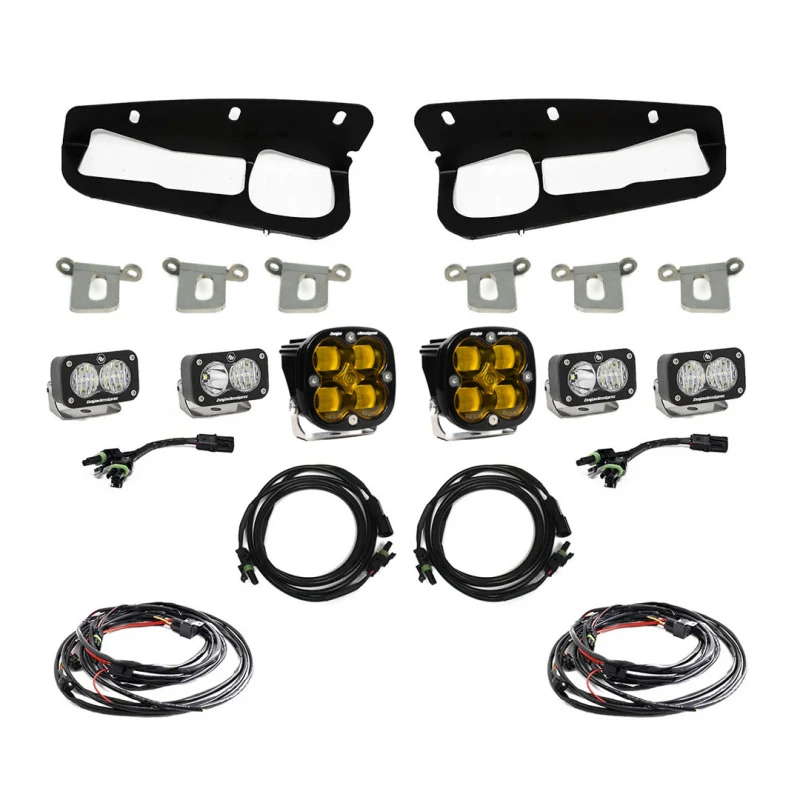 Baja Designs Ford Bronco Amber SAE Fog Pocket Kit for 2021+