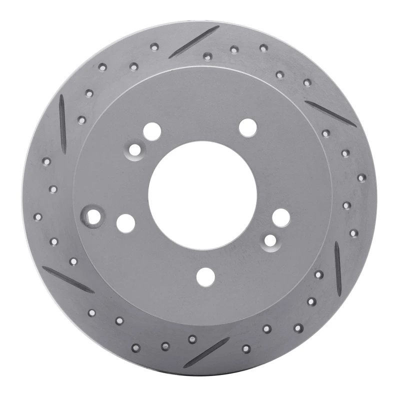 DFC 01-10 Hyundai Tucson Rear Left Drilled & Slotted Geoperformance Rotor