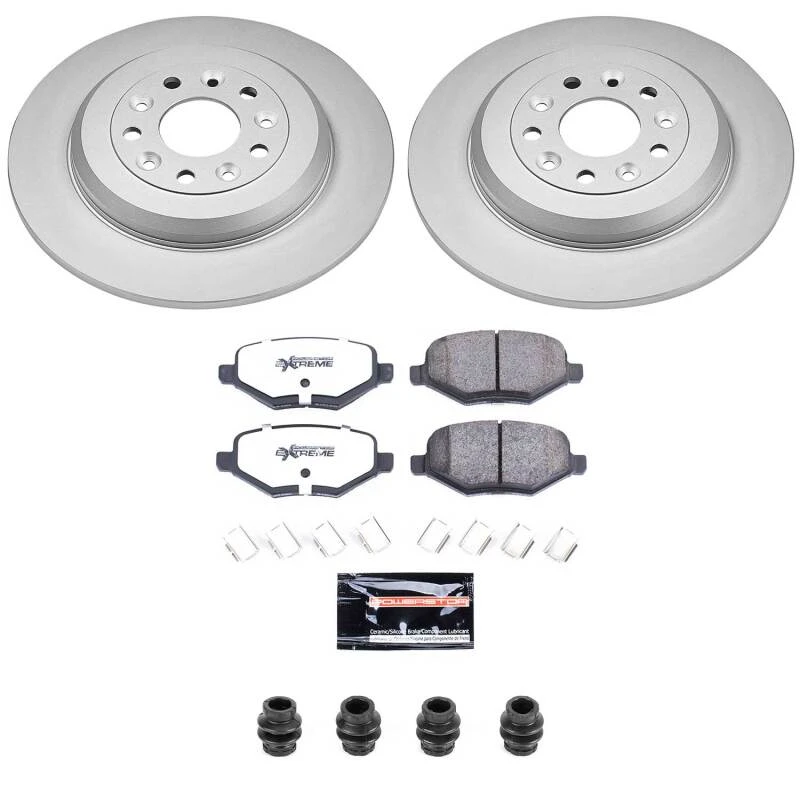 Power Stop 13-14 Ford Edge Rear Z36 Coated Truck & Tow Brake Kit