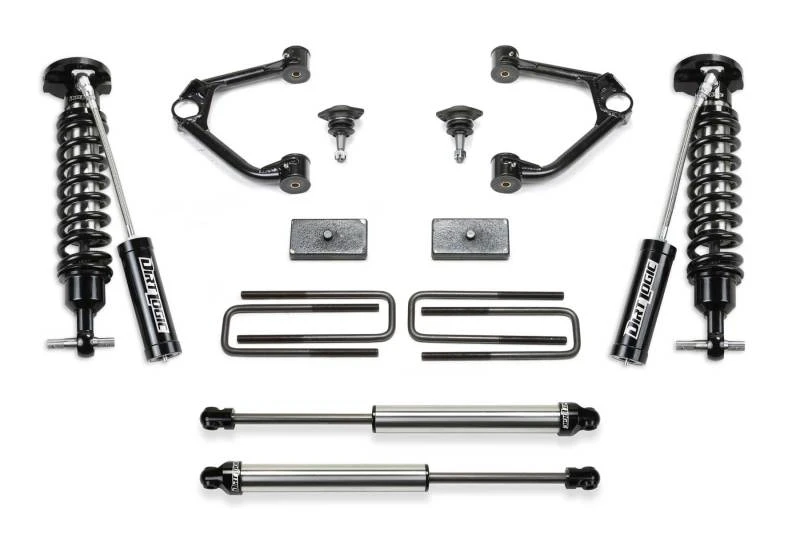 Fabtech 19-21 GM C/K1500 P/U 3 Zoll Budget-System mit Dl 2,5 Resi & 2,25