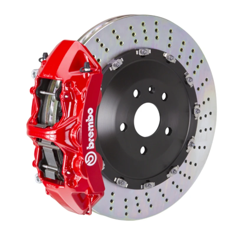 Brembo 24+ BMW M30i/530i xDrive/24+ 540i xDrive Fr GT BBK 6 Pist Cast 405x34 2pc Rotor Drilled- Red
