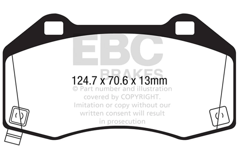 EBC 2016+ Mazda Miata MX-5 / 17-20 Fiat 124 Spider Abarth Yellowstuff Front Brake Pads