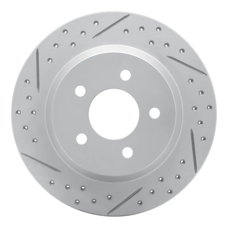 DFC 94-04 Ford Mustang Rear Left Drilled & Slotted Geoperformance Rotor