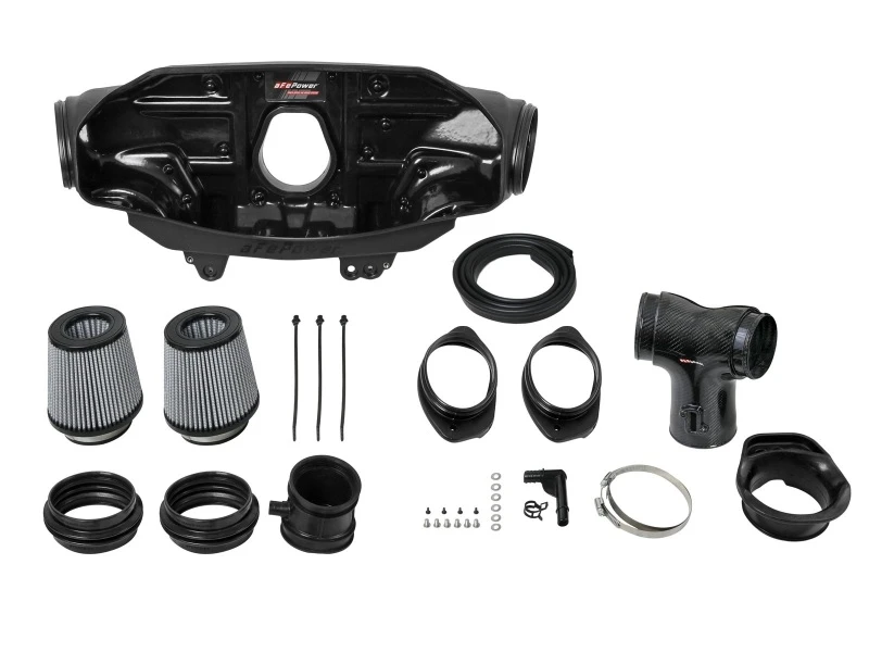 aFe 2020 Corvette C8 Track Series Carbon Fiber Kaltluft-Ansaugsystem mit Pro DRY S Filtern