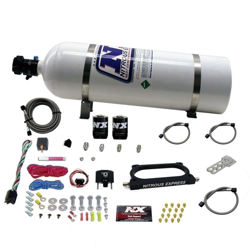 nitrous-express_20949-15-679430d237438 Nitrous Express 07-14 Ford Mustang GT500 Nitrous-Platte-Kit (50-250PS) mit 15lb-Flasche