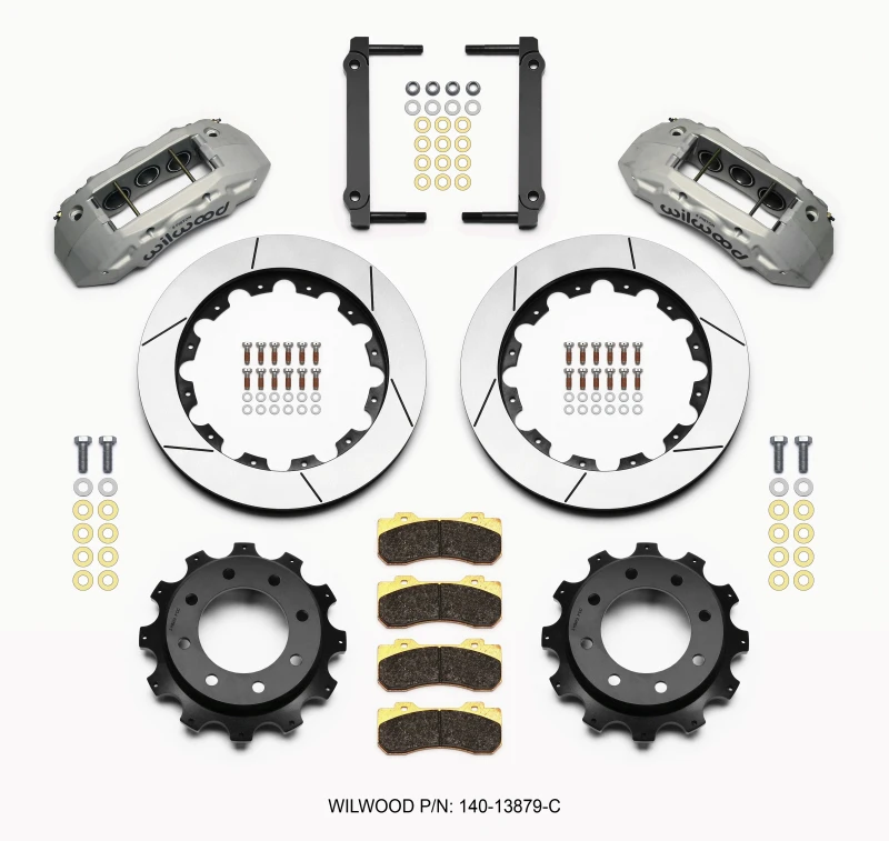 Wilwood TX6R Hinterrad-Bremse-Kit 16,00 Zoll Clear Ano 1999-2010 GM LKW 2500 HD 4,84 Zentrum