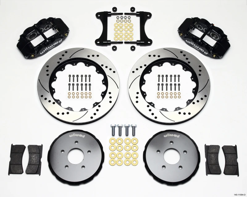 Wilwood Narrow Superlite 6R Vordere Bremse Kit 14,00 Zoll gebohrt Nissan 370Z/G37