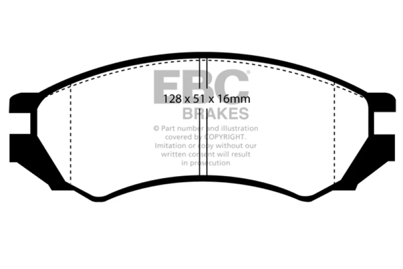 ebc_DP2839-679320778d04d EBC 91-93 Nissan NX 2.0 (ABS) Yellowstuff Front Brake Pads