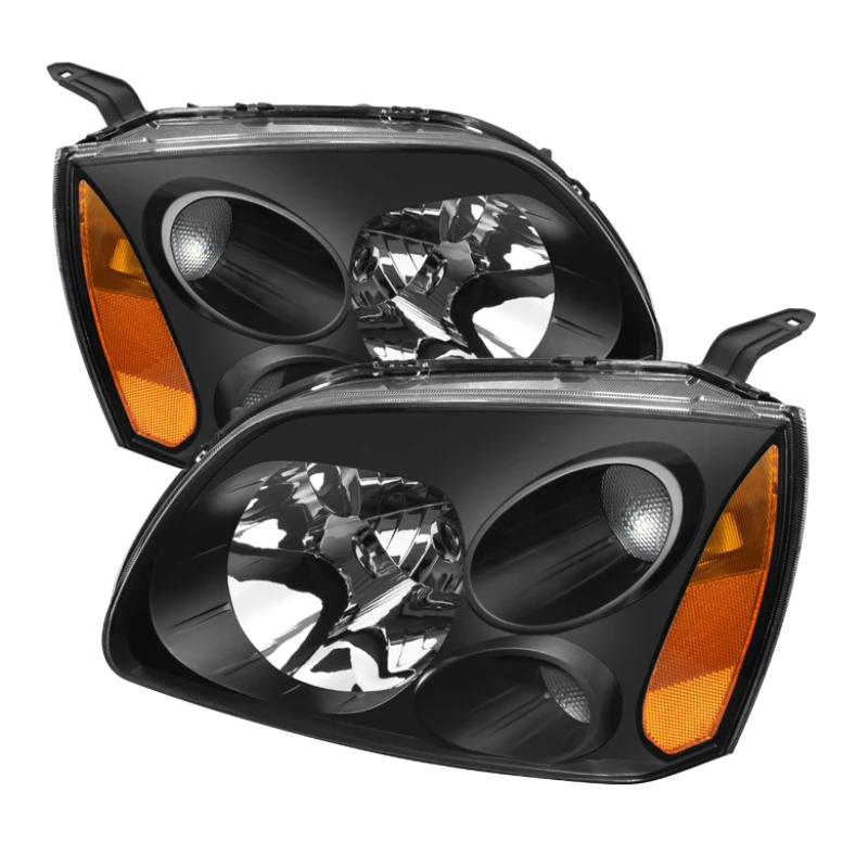 Xtune Amber Crystal Headlights Black HD-JH-MG04-AM-BK for Mitsubishi Galant 04-08