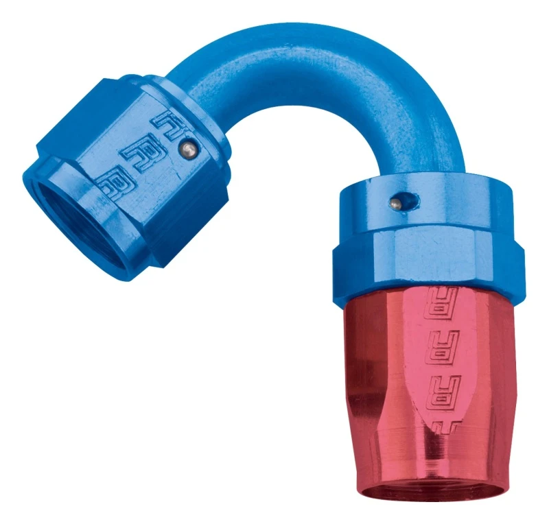 Russell Performance -8 AN Rot/Blau 120 Grad Full Flow Swivel Schlauch-Endstück (Mit 3/4 Zoll Radius)