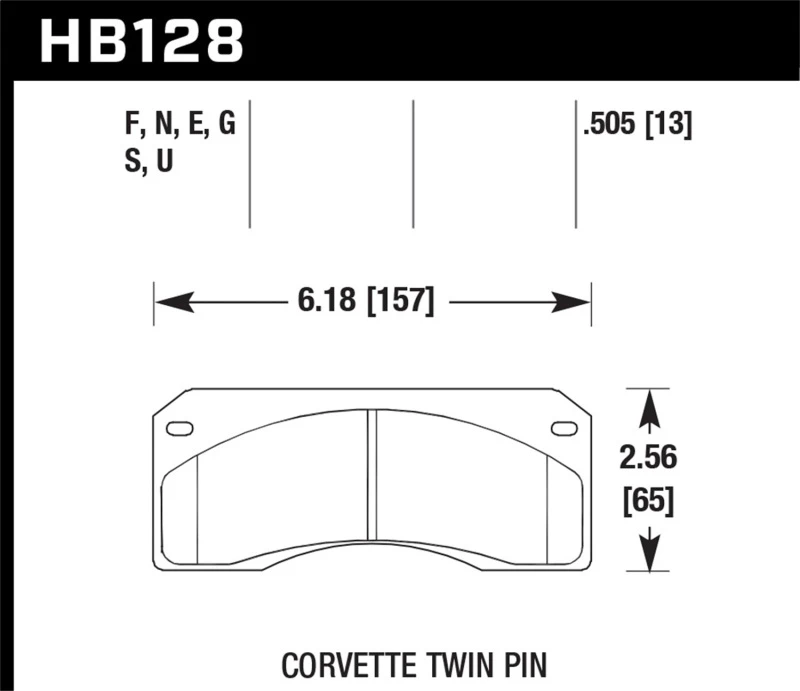 Hawk Corvette Twin Pin DTC-70 Rennbremsbeläge