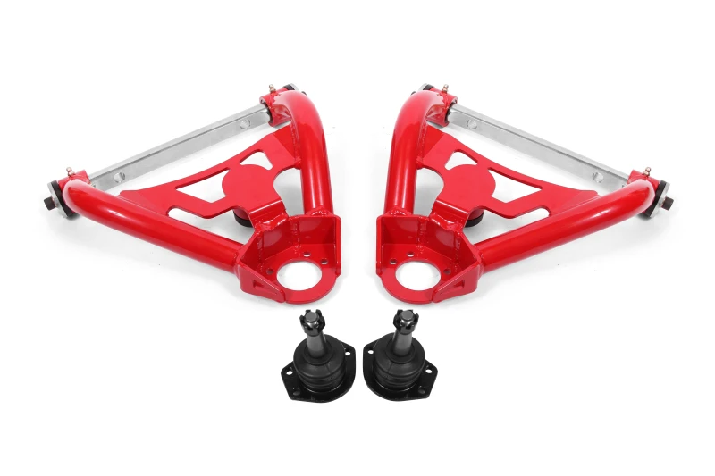 BMR 64-72 A-Body Pro-Touring Upper A-Arms w/ Tall Ball Joint (Delrin) - Red