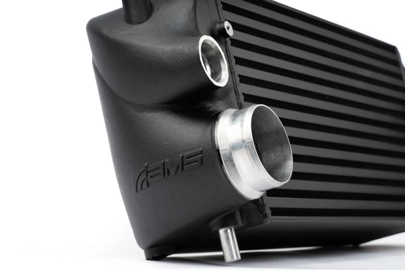 AMS Performance 2015+ Ford F-150 & Raptor 2.7L/3.5L EcoBoost Stock Loc. Intercooler (Black w/ Logo)