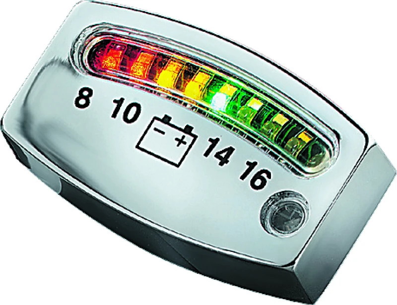 Kuryakyn LED Batterieanzeige Universal Chrom