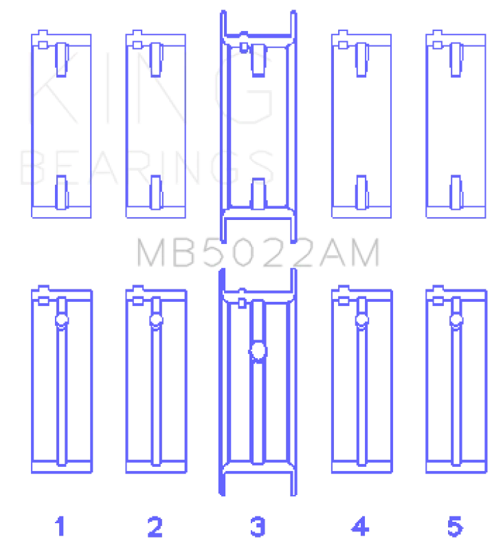king-engine-bearings_MB5022AM0.25-6796620ed5148 King Engine Bearings Hyundai G4Ed/G4Ae/G4Fk (Size +0.50mm) Main Bearing Set