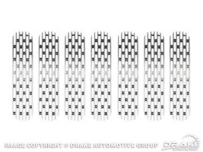 DV8 Offroad Polierte Grilleinlagen für 2007–2018 Jeep Wrangler JK