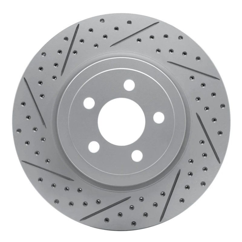 DFC 05-23 Chrysler 300 Front Left Drilled & Slotted Geoperformance Rotor