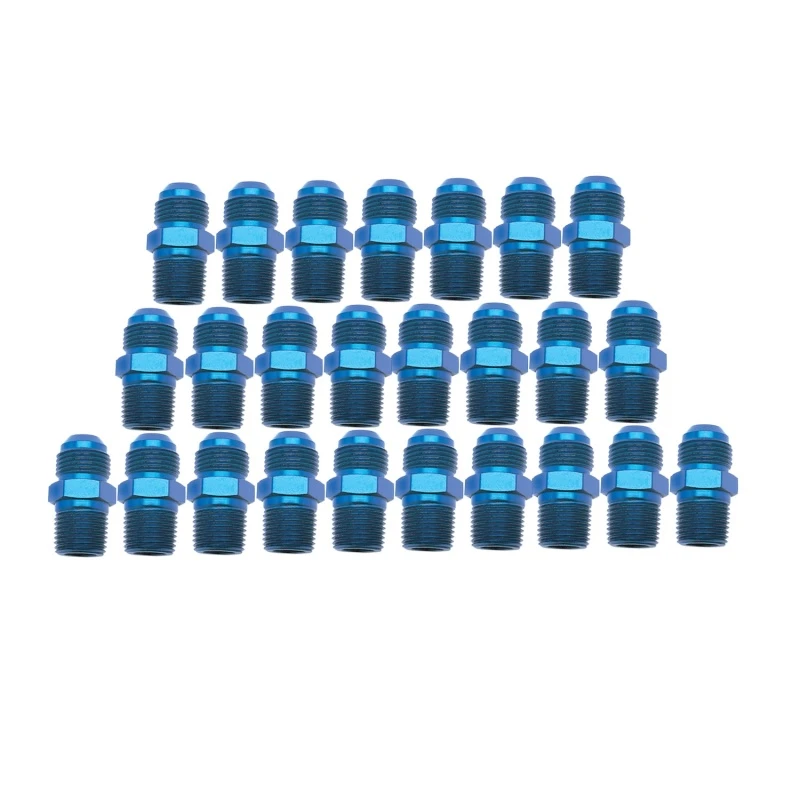 Russell Performance -10 AN auf 3/8 Zoll NPT gerader Flare zu Rohr (Blau) (25 Stück)