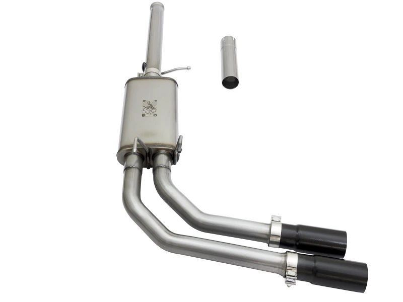 aFe Rebel Series CB 3in Middle Side Exit SS Exht mit schwarzen Spitzen 09-16 Chevy Silverado/GMC Sierra 1500