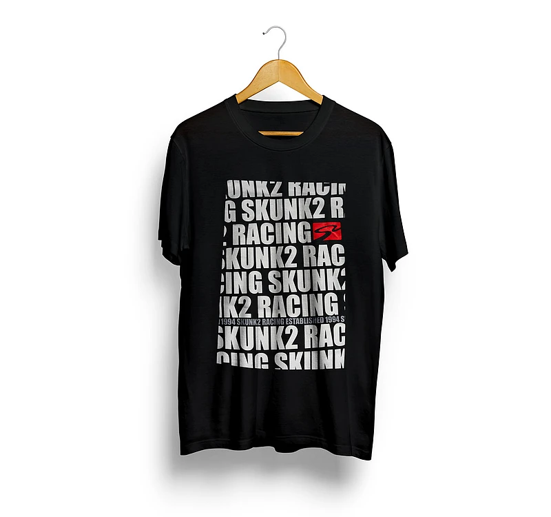 skunk2-racing_735-99-1422_679971cee7c71 Skunk2 T-Shirt Slanted Text Art Black Size: L