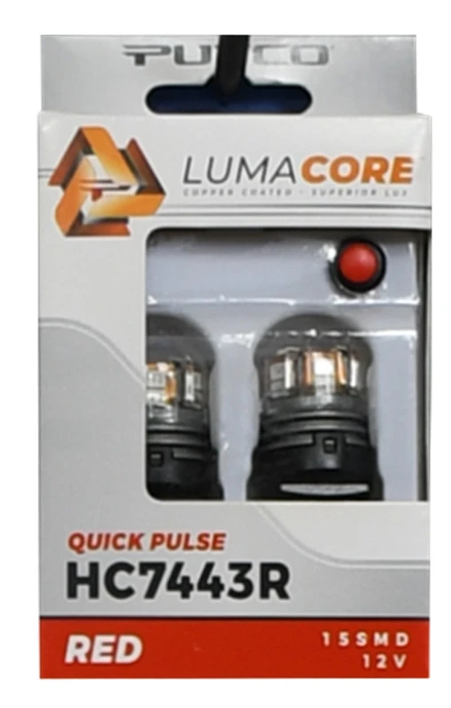 Putco LumaCore 7443 Rot - Paar (x3 Strobe mit Bright Stop)