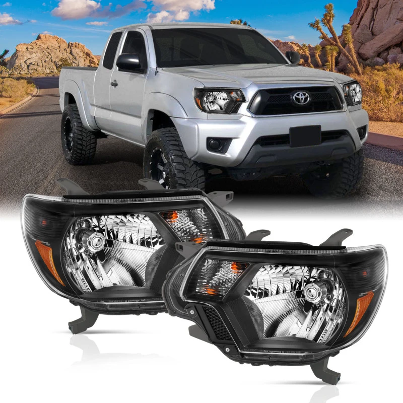 ANZO 2012-2015 Toyota Tacoma Kristall-Scheinwerfer Schwarz