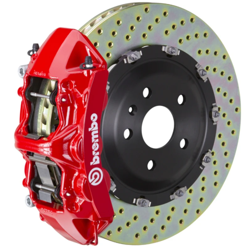 Brembo 24+ BMW M30i/i5 xDrive 40 Front GT BBK 6 Piston Cast 380x34 2pc Rotor Drilled - Red