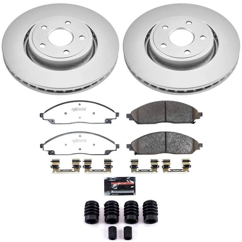 Power Stop 22-24 Jeep Grand Cherokee Front Z36 Coated Truck & Tow Brake Kit