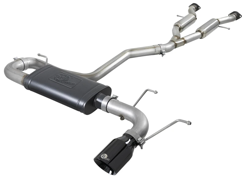 aFe Großer Bohrung HD 3in 304 SS Kat-Back Auspuff mit schwarzen Endstücken 14-19 Jeep Grand Cherokee (WK2) V6-3.6L