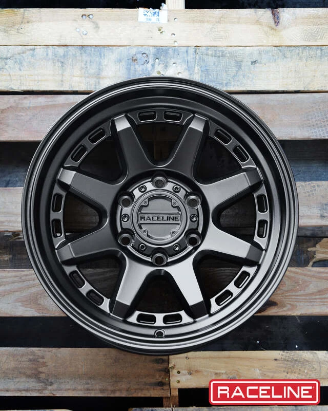 Raceline 947B Scout 16x8in / 8x165.1 BP / 0mm Offset / 125.2mm Bore - Satin Black Wheel