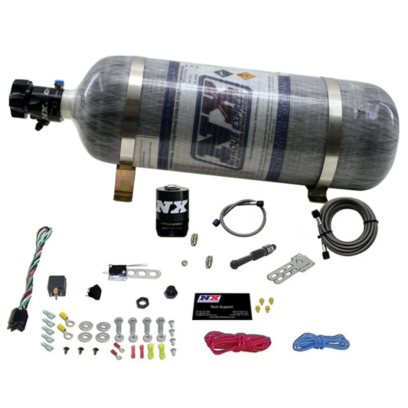 Nitrous Express Dry EFI Single Nozzle Nitrous Kit (35-150HP) w/Composite Bottle