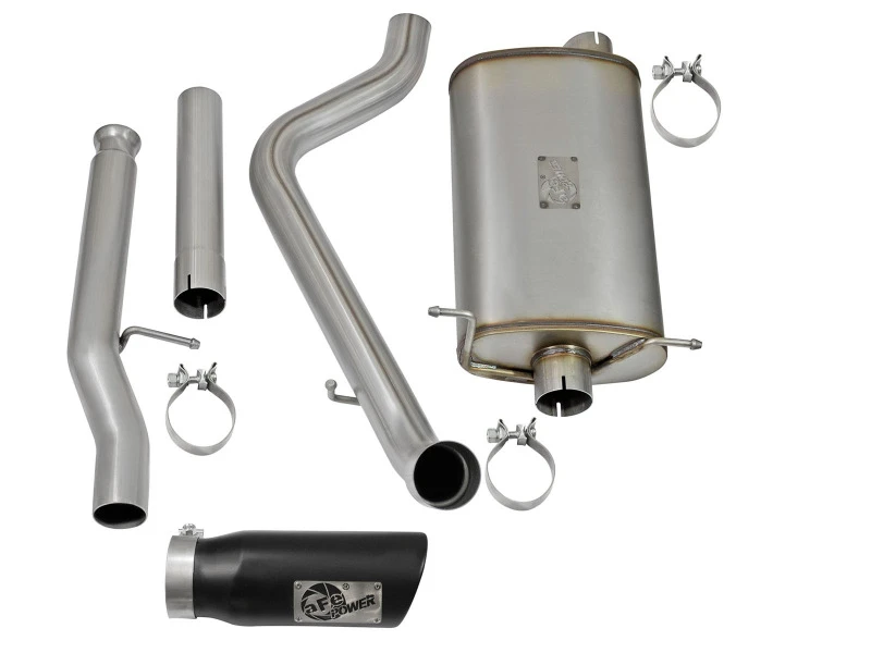 aFe MACHForce XP Auspuffanlagen Cat-Back Black Tip 09-17 GM Silverado 1500 4.3/5.3L RegCab SB/LB