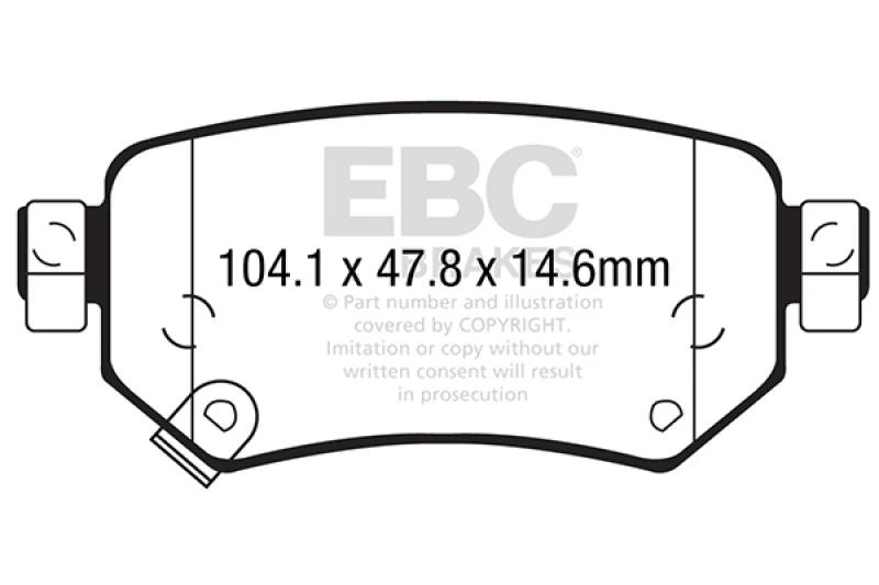 EBC 2016+ Mazda 6 2.5L Redstuff Rear Brake Pads